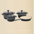 Enamel Cast Iron Cookware Set in 4PCS in Blue Color